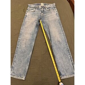 Faherty Jeans Mens 31x30 Tailored Blue Feel Good Denim 5 Pocket Special Weave.